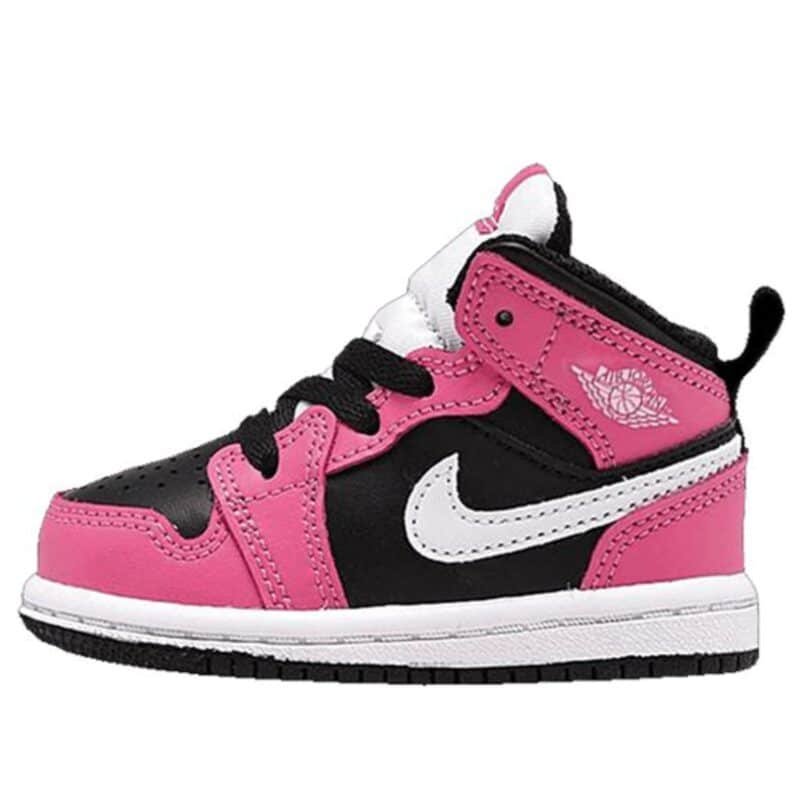 Air Jordan 1 Mid Kids Pink Black