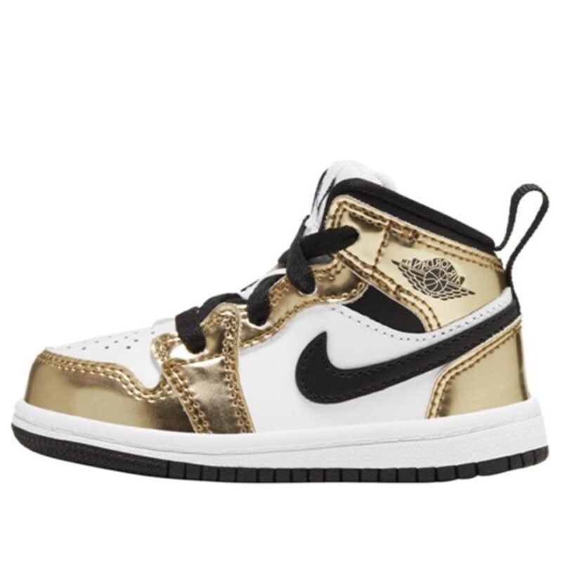 Air Jordan 1 Mid Kids Metallic Gold