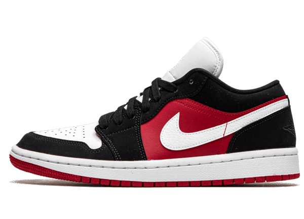 Air Jordan 1 Low Black White Gym Red
