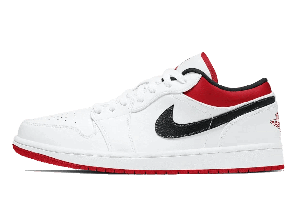 Air Jordan 1 Low White University Red Black