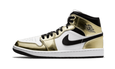 Air Jordan 1 Mid White Metallic Gold