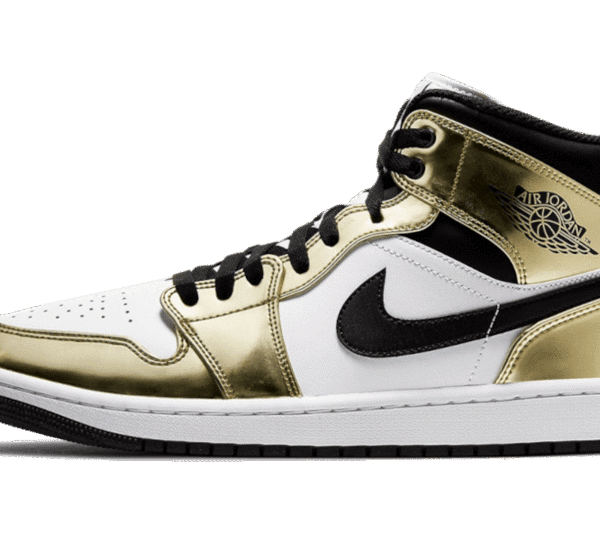 Air Jordan 1 Mid White Metallic Gold