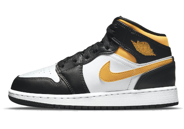 Air Jordan 1 Mid White Pollen Black