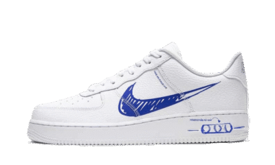 Nike Air Force 1 Low Sketch Blue Swoosh