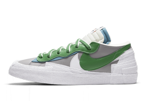 Nike Blazer Low Sacai Medium Grey Classic Green