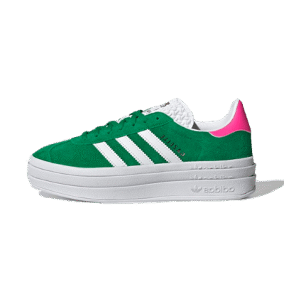Adidas Gazelle Bold Green Lucid Pink