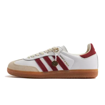 adidas Samba OG x Sporty & Rich Cloud White Burgundy