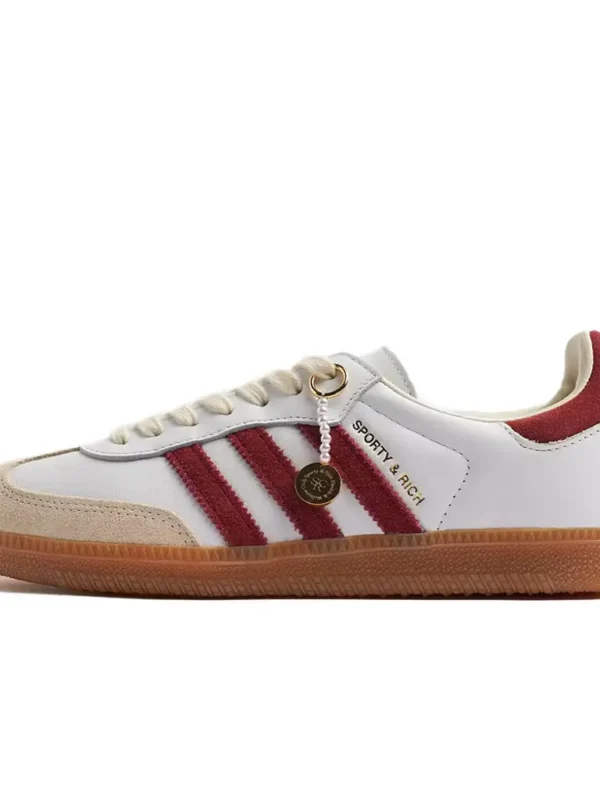 adidas Samba OG x Sporty & Rich Cloud White Burgundy
